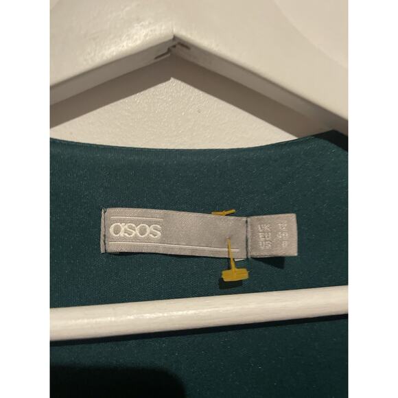 ASOS Green Mini Skater Dress with Lace. Size 8. Christmas Holiday - Picture 3 of 5